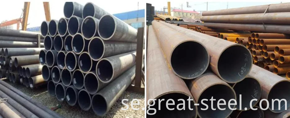 SCH80 SS400 S235JR Q345 Q195 SCH 40 ST37 ST52 HOT Rolled Seamless Pipe Round Black Painted Seamless lågkolstålrör